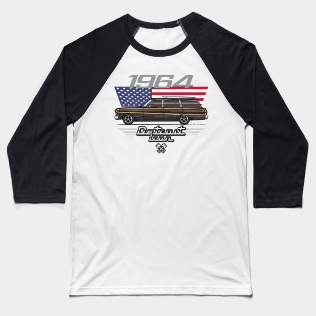 1964 Wagon Baseball T-Shirt by JRCustoms44